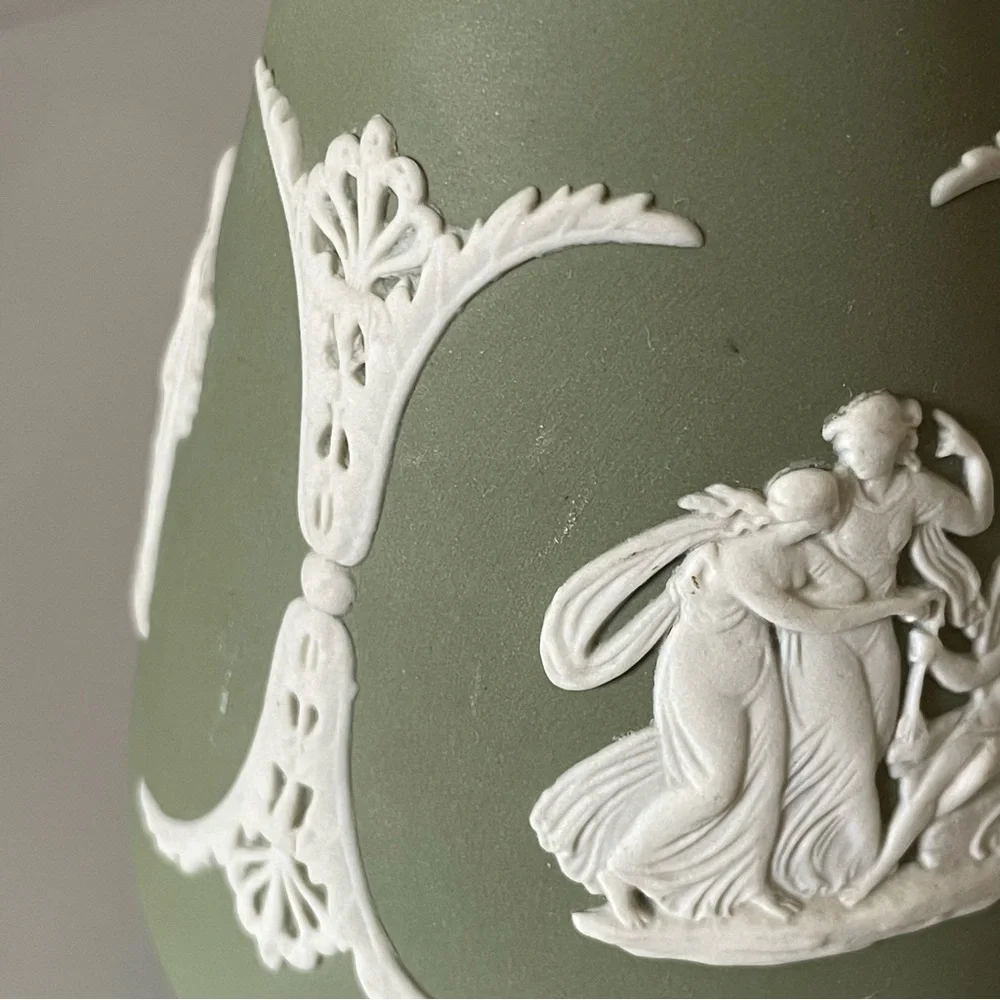 Green Bud Vase - Jasperware by Wedgwood